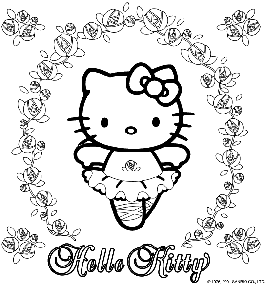 printouts of hello kitty. Hello Kitty Coloring Pages To