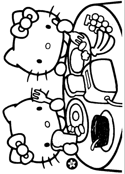 Hello Kitty pictures to color