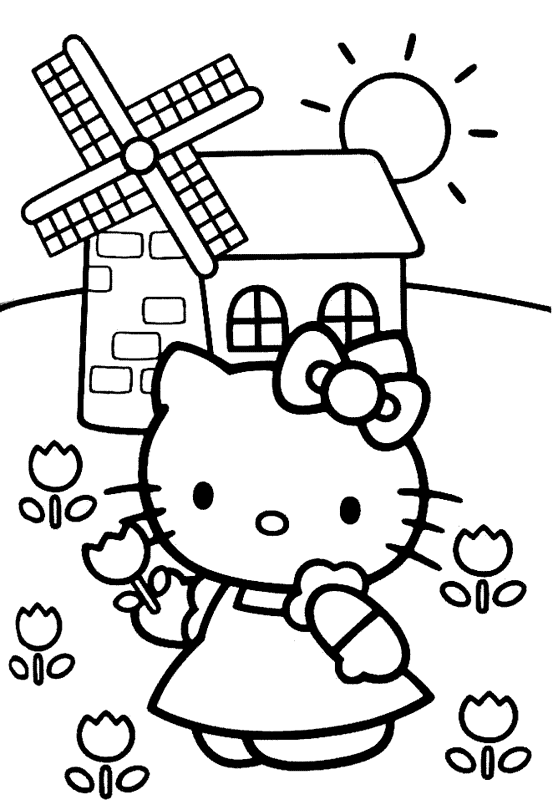 Hello Kitty Color Pages 