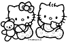 Cute Hello Kitty coloring picture