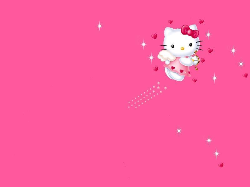 Big pink HD Hello Kitty Wallpaper 