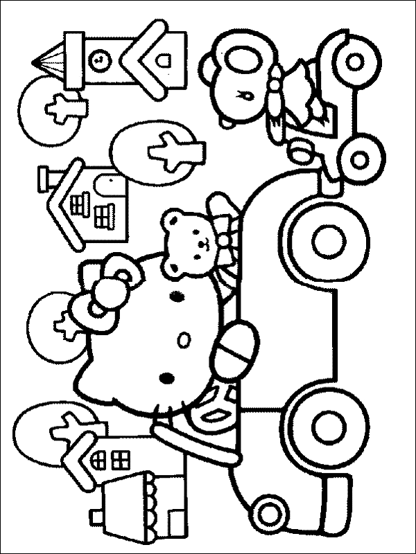 Hello Kitty Coloring Page