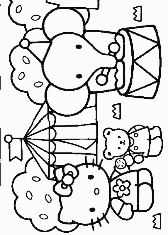 Hello Kitty Colouring sheet 