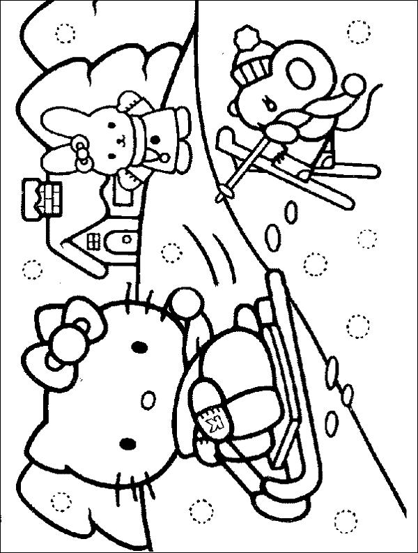 Hello Kitty Coloring Page