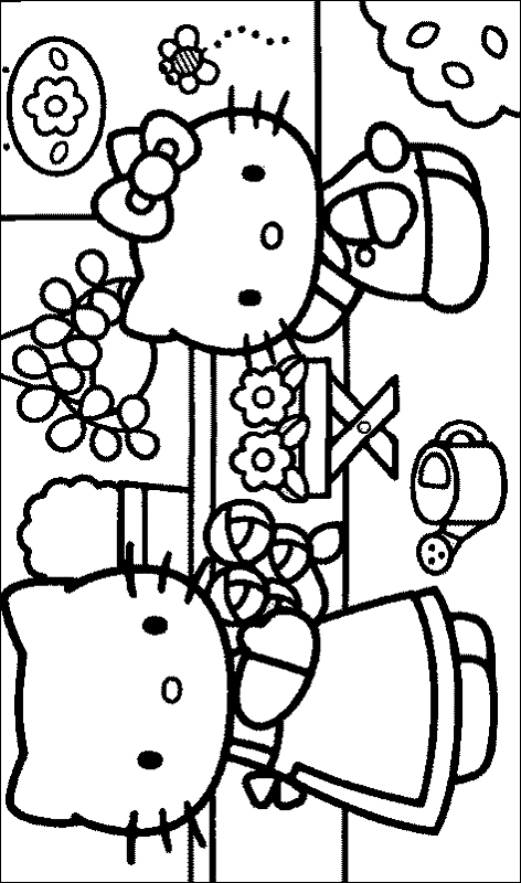 Free printable Hello Kitty Coloring Pictures