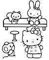 Hello kitty & friends coloring pages