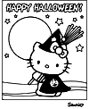 Hello Kitty Halloween Coloring picture 