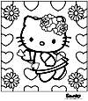 Hello Kitty Coloring Picture Valentine
