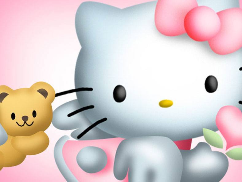 Free 3D Hello Kitty Wallpapers with a Bear