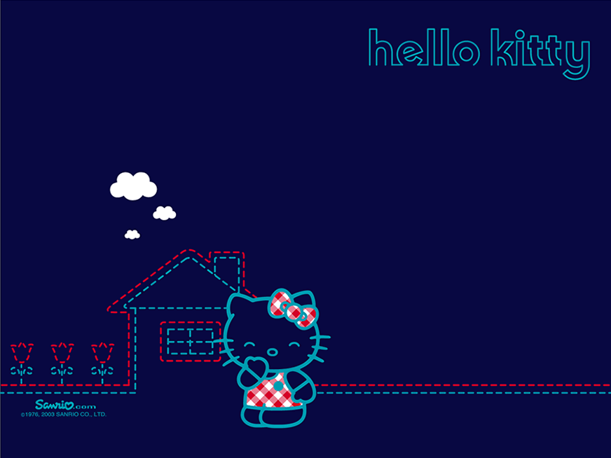 Dark Blue Hello Kitty Wallpaper 