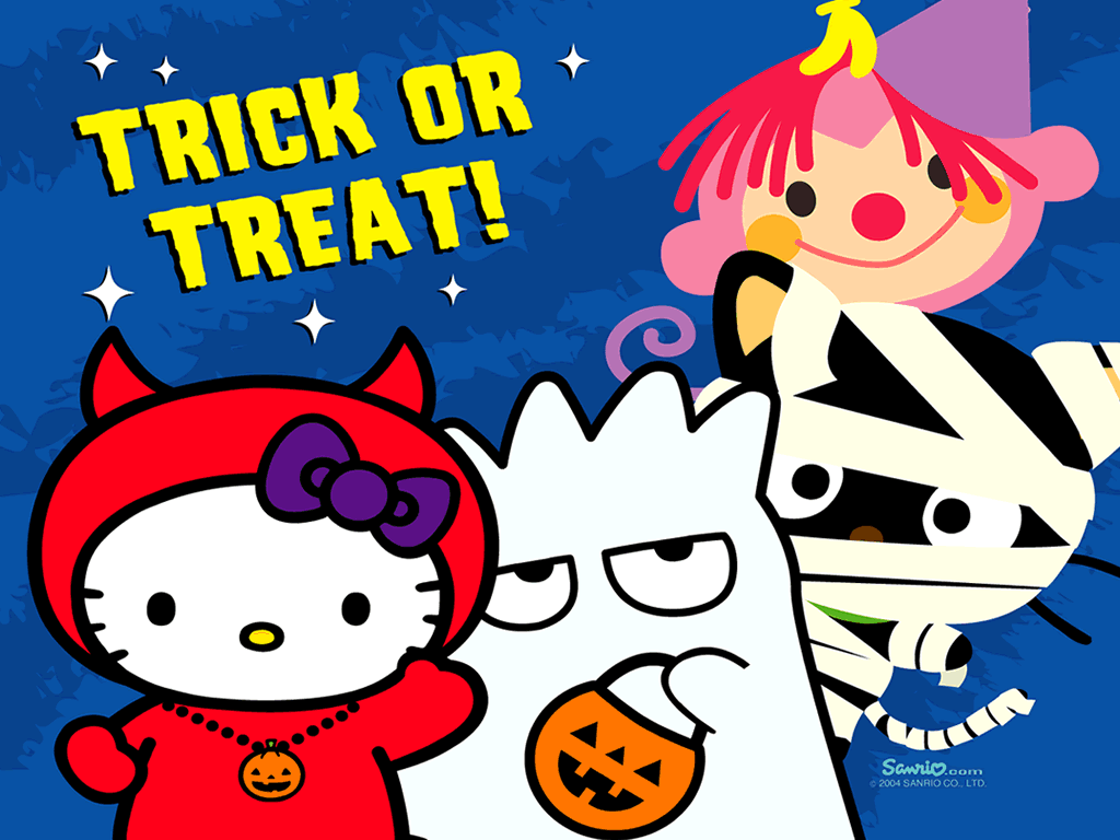 Trick or Treat Hello Kitty Halloween Wallpaper