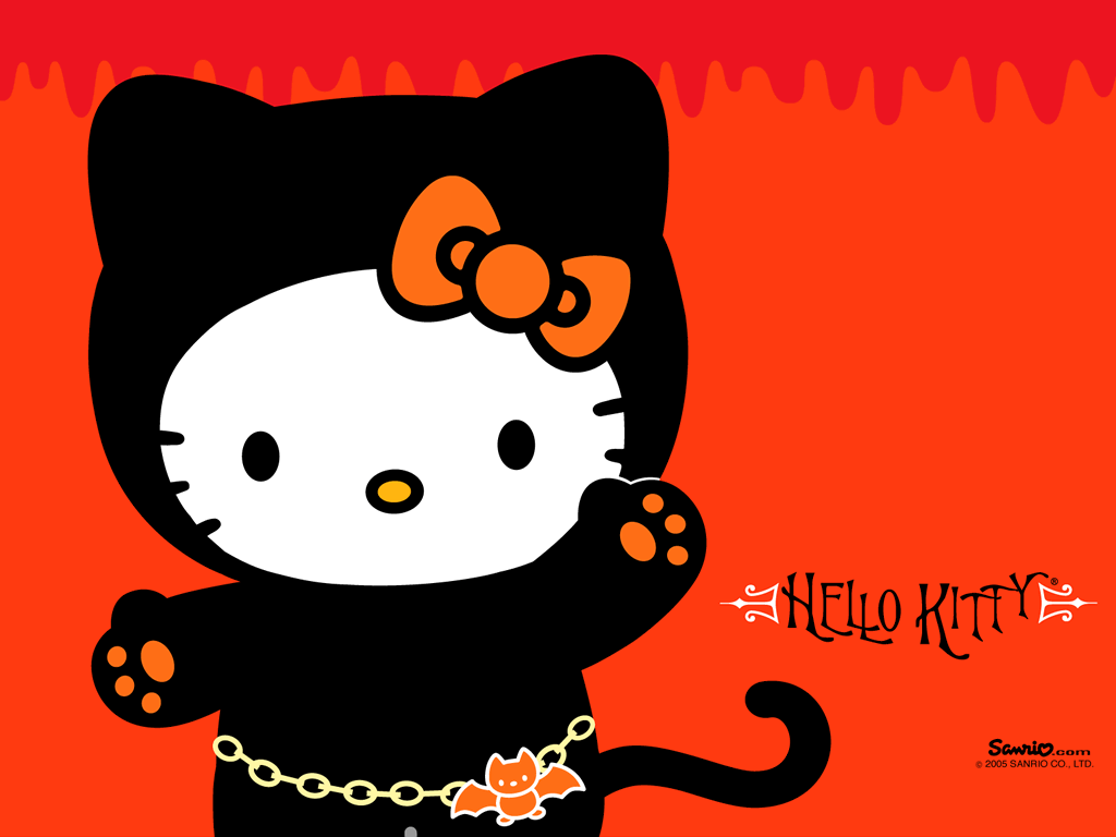 Red Hello Kitty Halloween Wallpaper
